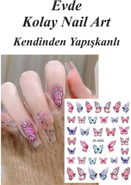 4 Adet Kendinden Yapışkanlı Tırnak Sticker, Nail Art, Tırnak Süsleme, Tırnak Dövmesi modelleri