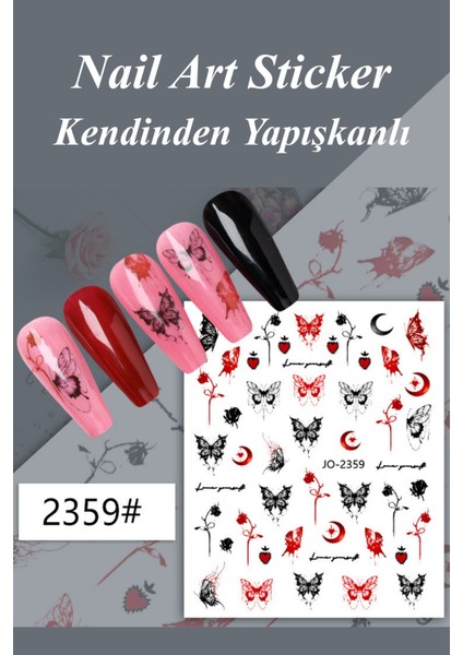 4 Adet Kendinden Yapışkanlı Tırnak Sticker, Nail Art, Tırnak Süsleme, Tırnak Dövmesi fiyatları