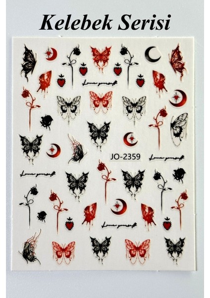 4 Adet Kendinden Yapışkanlı Tırnak Sticker, Nail Art, Tırnak Süsleme, Tırnak Dövmesi modelleri