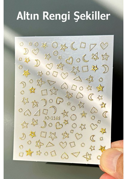 4 Adet Kendinden Yapışkanlı Tırnak Sticker, Nail Art, Tırnak Süsleme, Tırnak Dövmesi