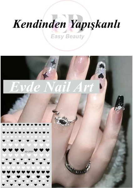 4 Adet Kendinden Yapışkanlı Tırnak Sticker, Nail Art, Tırnak Süsleme, Tırnak Dövmesi