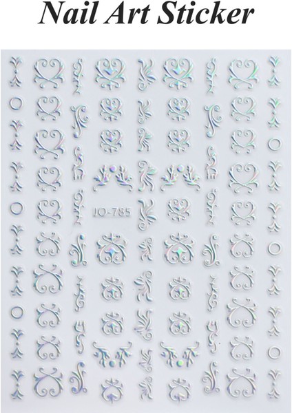 4 Adet Kendinden Yapışkanlı Tırnak Sticker, Nail Art, Tırnak Süsleme, Tırnak Dövmesi