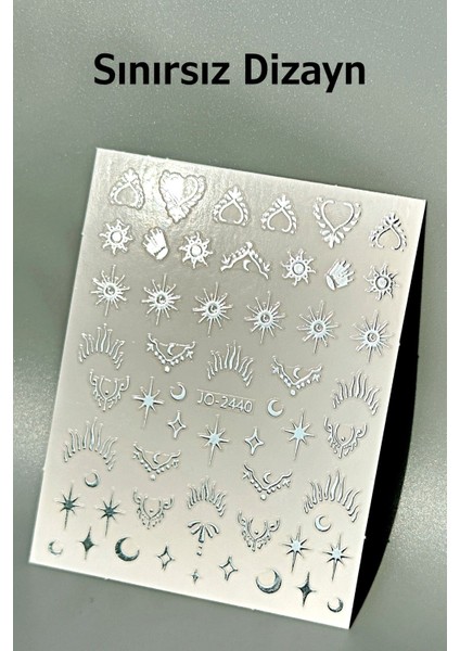 4 Adet Kendinden Yapışkanlı Tırnak Sticker, Nail Art, Tırnak Süsleme, Tırnak Dövmesi
