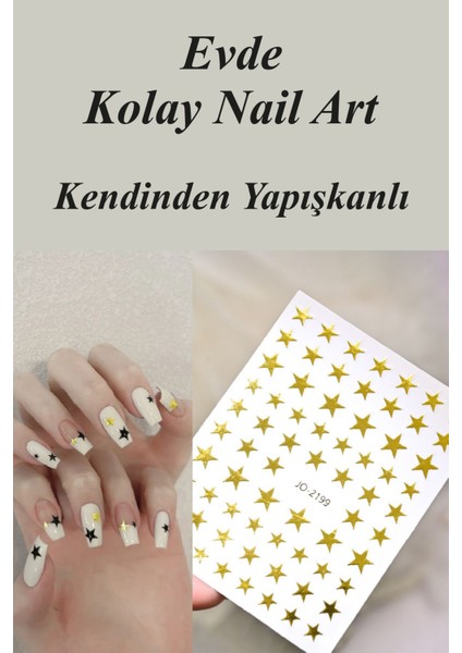 4 Adet Kendinden Yapışkanlı Tırnak Sticker, Nail Art, Tırnak Süsleme, Tırnak Dövmesi indirimleri