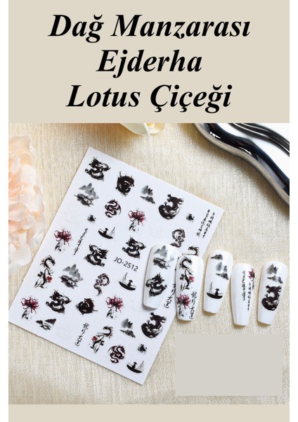4 Adet Kendinden Yapışkanlı Tırnak Sticker, Nail Art, Tırnak Süsleme, Tırnak Dövmesi modelleri