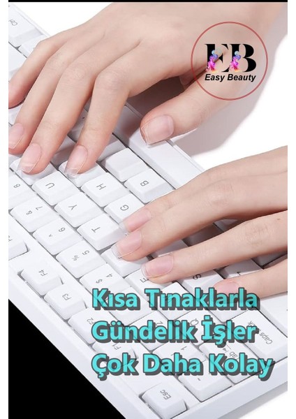 500 Adet Yeni Nesil Jel Destekli Oval Şekil Kısa Takma Tırnak Seti