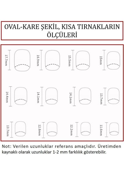 Kısa Kırmızı French Takma Tırnak Seti 24'lü. Yeni Model. Takma Tırnak Akesuarları Hediye Z170