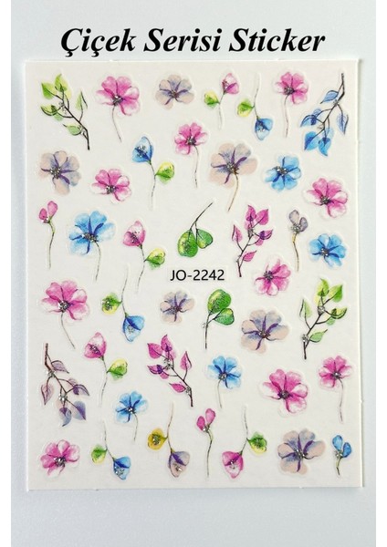 4 Adet Kendinden Yapışkanlı Tırnak Sticker, Nail Art, Tırnak Süsleme, Tırnak Dövmesi