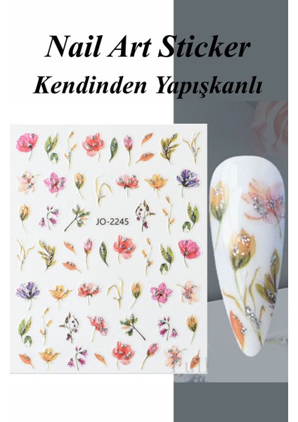 4 Adet Kendinden Yapışkanlı Tırnak Sticker, Nail Art, Tırnak Süsleme, Tırnak Dövmesi indirimleri