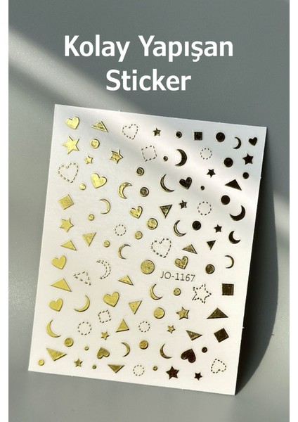 4 Adet Kendinden Yapışkanlı Tırnak Sticker, Nail Art, Tırnak Süsleme, Tırnak Dövmesi