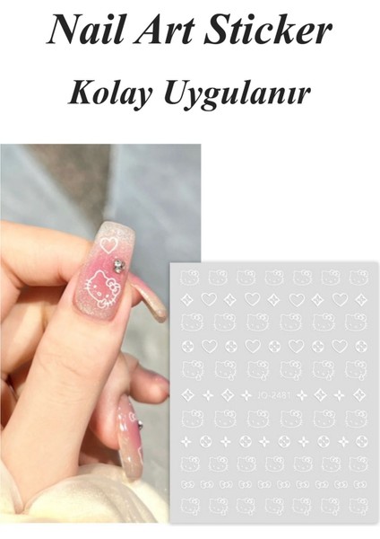 4 Adet Kendinden Yapışkanlı Tırnak Sticker, Nail Art, Tırnak Süsleme, Tırnak Dövmesi indirimleri