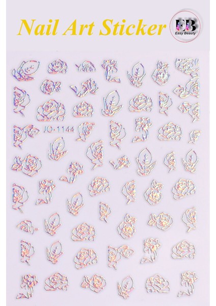 4 Adet Kendinden Yapışkanlı Tırnak Sticker, Nail Art, Tırnak Süsleme, Tırnak Dövmesi