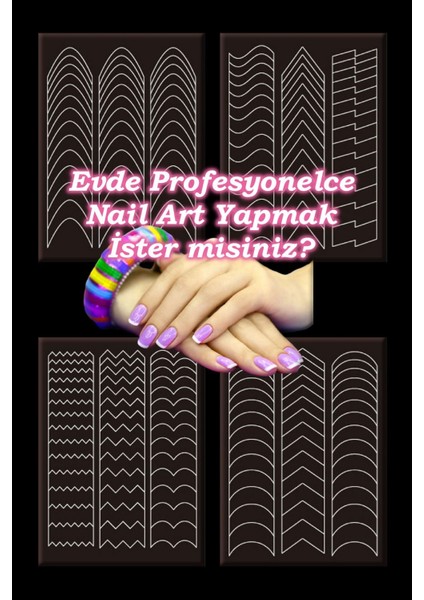 Kendinden Yapışkanlı Sticker Sınırsız Dizayn Nail Art Tırnak Süsleme