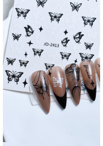 4 Adet Kendinden Yapışkanlı Tırnak Sticker, Nail Art, Tırnak Süsleme, Tırnak Dövmesi