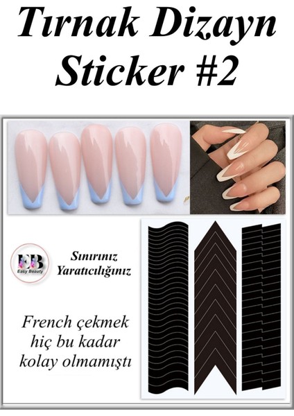 Kendinden Yapışkanlı Sticker Sınırsız Dizayn Nail Art Tırnak Süsleme modelleri