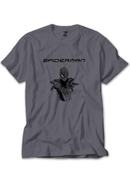 Spiderman Amazing Sketched Gri Tişört