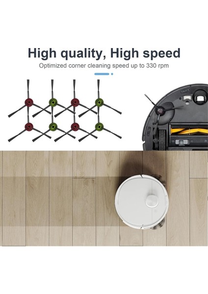Ecovacs Deebot T8/t9/n8/x1 Omni/x1 TURBO/T10 OMNI/T10 TURBO/T20 Omni/t9+/n8+/n8 Pro/n8 Plus Için Yan Fırçalar (Yurt Dışından)