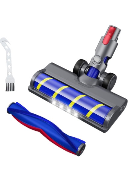 Dyson V7 V8 V10 V11 V15 Elektrikli Süpürgeler Için Zemin Aparatları LED Işıklı Yedek Fırça Başlığı + V Kıllı Silindir (Yurt Dışından)