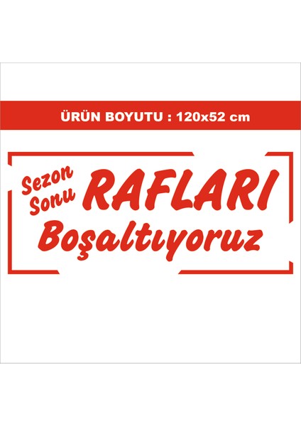 Mağaza Vitrin (Rafları Boşaltıyoruz) Indirim Yazısı