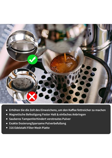 51MM Kahve Dozaj Halkası, Puck Ekranlı Alüminyum Kahve Dozaj Halkası, Portafilter Için Paslanmaz Çelik Espresso Eleği (Yurt Dışından) indirimleri