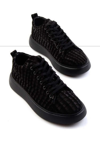 Siyah Süet Hakiki Deri Erkek Casual Ayakkabı E01759999902