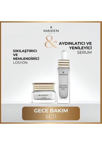 Gece Bakım Seti, Yenileyici, Besleyici, Anti-Aging Etkili, Yoğun Onarıcı Bakım Kremi