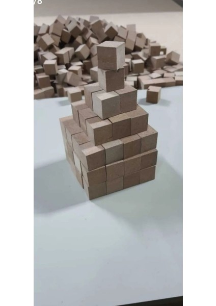 25×25×25 mm Mdf Küp Bloklar 48 Adet