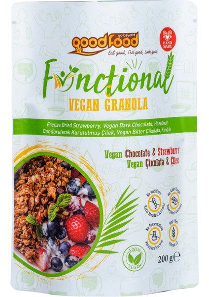 Vegan Çikolata & Çilek Granola 200 gr