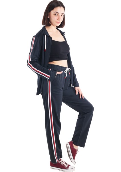 Kadın Şeritli Lacivert Eşofman Takımı fiyatları