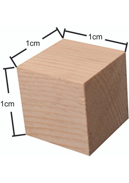 1×1×1 cm Mdf Küp Bloklar 100 Adet
