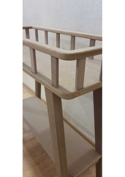 Doğal Ahşap Modern Çiçeklik Saksılık