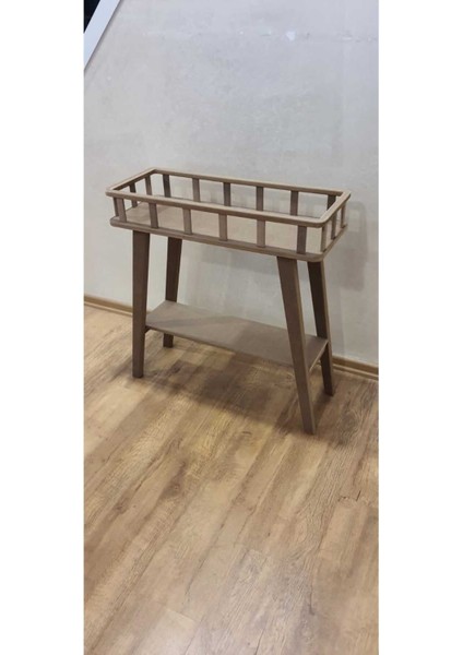 Doğal Ahşap Modern Çiçeklik Saksılık