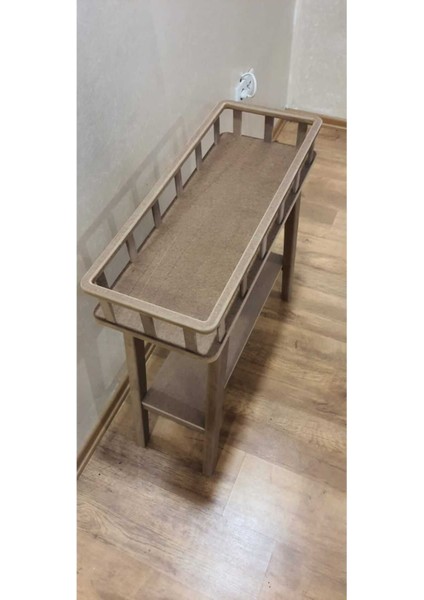 Doğal Ahşap Modern Çiçeklik Saksılık