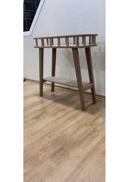 Doğal Ahşap Modern Çiçeklik Saksılık