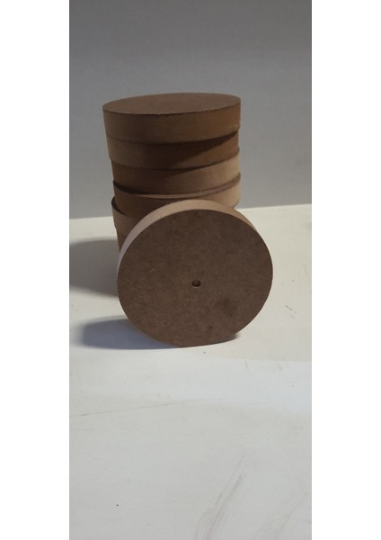 8 adet, 9 cm Çapında, Merkez Noktası İşaretli 18 mm Mdf Disk
