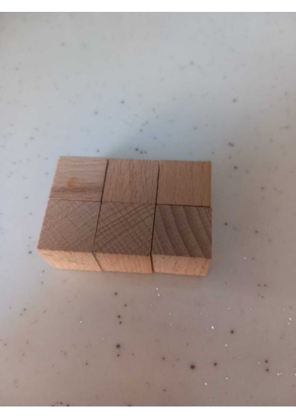 1 x 1 x 1 cm 100 Adet Küp Blok Kayın Ağacı