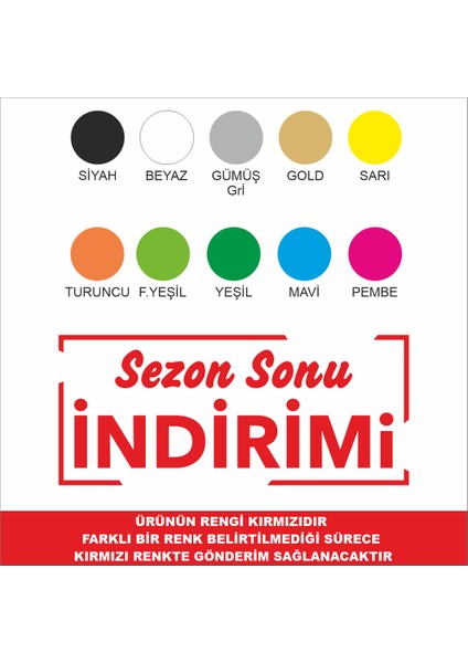 Mağaza Vitrin (Sezon Sonu) Indirim Yazısı