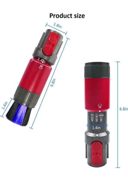 Traceless Toz Fırçası Fit Dyson V7 V8 V10 V11 V15 Parça Elektrikli Süpürge Yedek Toz Alma Fırçası Eki (Yurt Dışından)