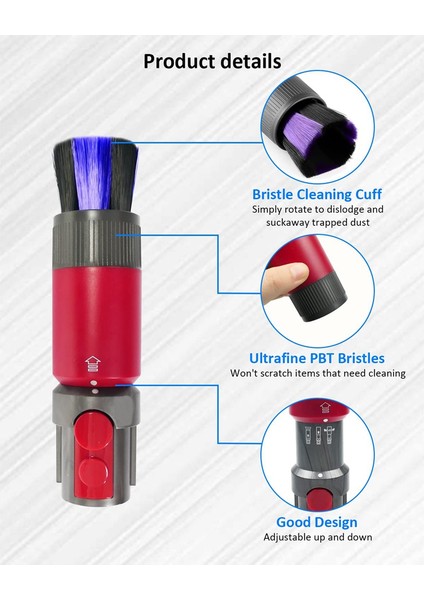 Traceless Toz Fırçası Fit Dyson V7 V8 V10 V11 V15 Parça Elektrikli Süpürge Yedek Toz Alma Fırçası Eki (Yurt Dışından)