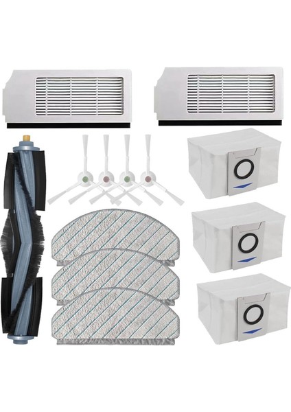 Ecovacs Deebot T10 Plus/ T10 Robotik Elektrikli Süpürge Aksesuarları Hepa Filtre Paspas Pedleri Toz Torbaları (Yurt Dışından)