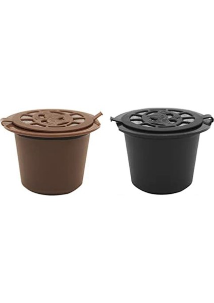 Nespresso Line Kahve Makinesi Için 2 Adet Yeniden Doldurulabilir Kapsüller ve Yeniden Kullanılabilir Kapsül Bardakları (Yurt Dışından)