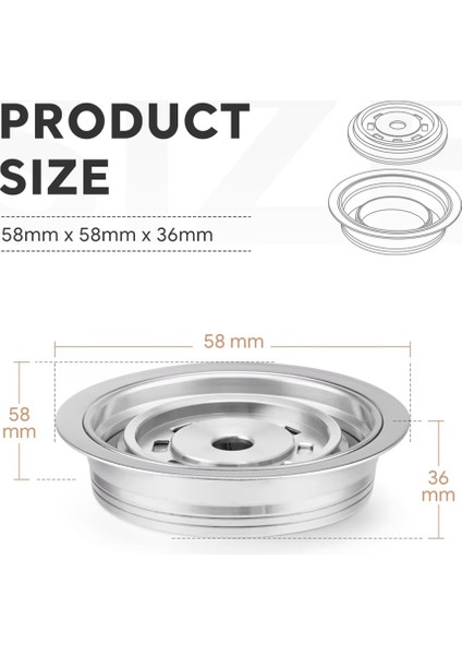 Vertuoline Vertuo Next Pop Makinesi Için Yeniden Kullanılabilir Kapsül Adaptörü 40ML Nespresso Kahve Kapsül Pod'ları ile Uyumlu (Yurt Dışından) indirimleri