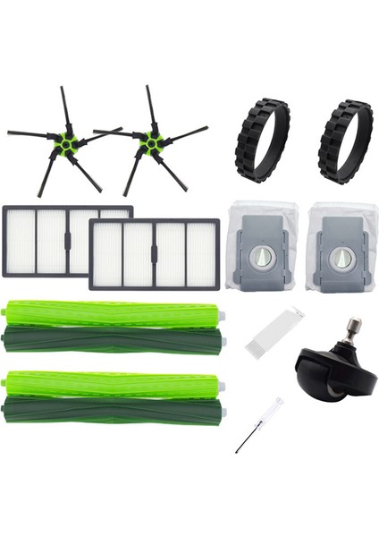 Irobot Roomba S9 S9+ Için Yedek Parça Temizleme Kitleri Fırça Hepa Filtre Ekran Gimbal Tekerlek Lastik Toz Torbası (Yurt Dışından)