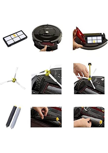 Irobot Roomba 900 Serisi 960 980 981 985, 800 Serisi 860 805 870 871 880 890 Vakum Aksesuarları Için Yedek Parçalar (Yurt Dışından) fiyatları