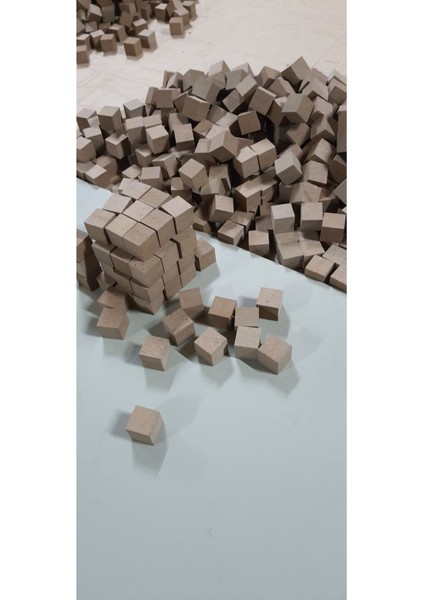 3 x 3 x 3 cm 32 Adet Mdf Küp Bloklar