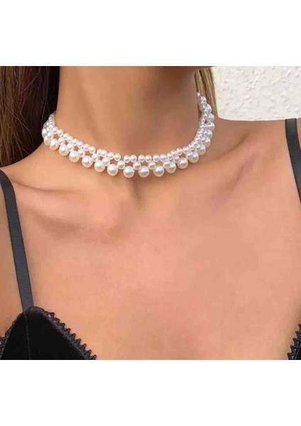 Cam Inci Tasarım Trend Choker Tasma Kolye