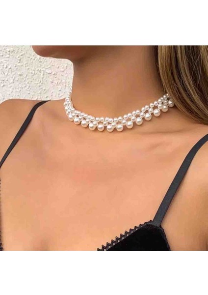 Cam Inci Tasarım Trend Choker Tasma Kolye