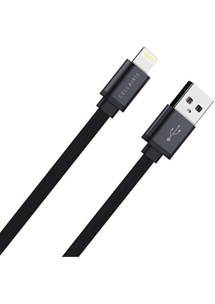 Düz Seri Aydınlatmalı Kablo Siyah