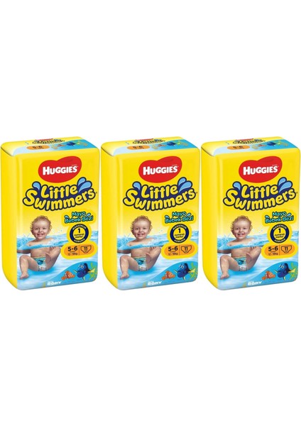 Little Swımmers Mayo Bebek Bezi Beden:5-6 (12-18kg) 33 Adet (3 Paket*11)