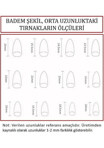 Badem Takma Tırnak Seti. Simli Pembe French Takma Tırnak Aksesuarları Hediye Orta Uzunlukta W992